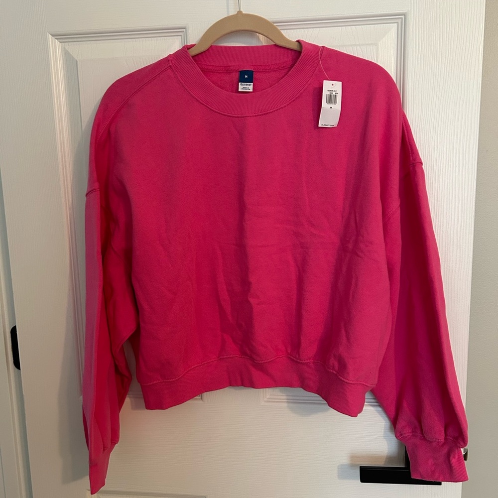 Pink crop old navy sweatshirt